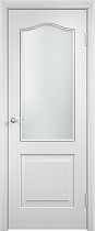Дверь Верда модель Классика ПВХ Белый стекло